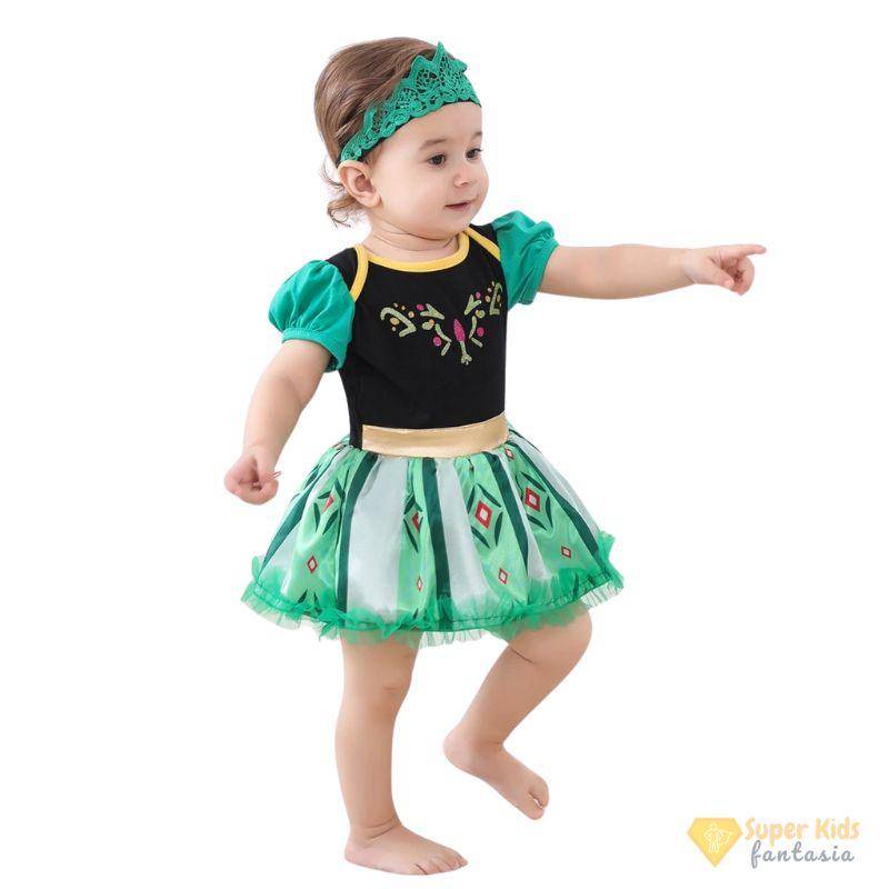 Fantasia de Bebê Anna Frozen | Princesa de Arendelle | Super Kids Fantasia