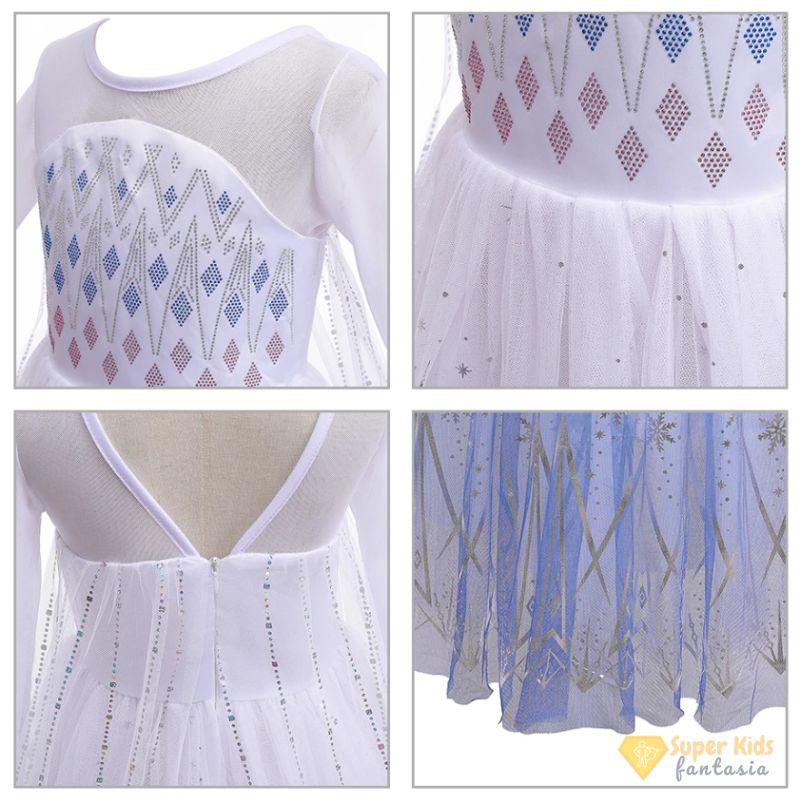 Fantasia Elsa Frozen 2 Infantil - Vestido Super Kids Fantasia