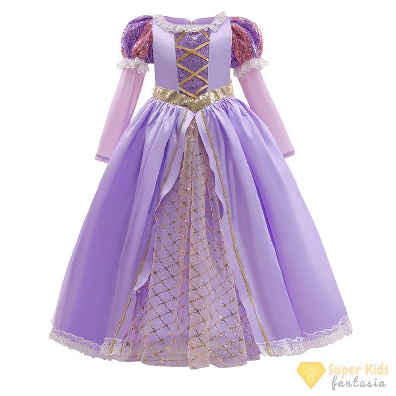 Rapunzel Disney Fantasia Rapunzel Enrolados Luxo Vestido Infantil