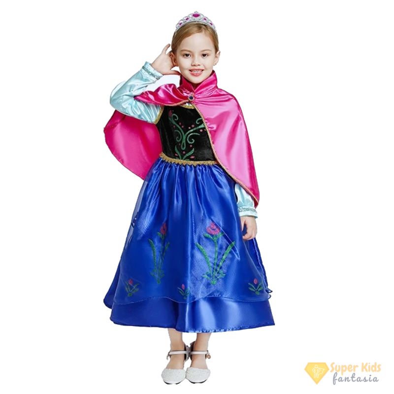 Fantasia - Vestido Anna Frozen - Super Kids Fantasia